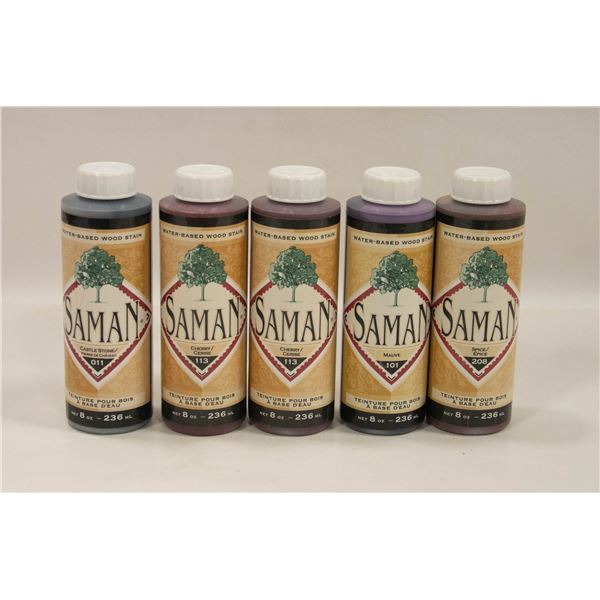 BRAND NEW 5 BOTTLES OF SAMAN WATER BASED WOOD