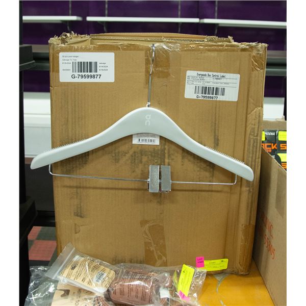 NEW 50 PACK PLASTIC PANT HANGERS - LIGHT GREY