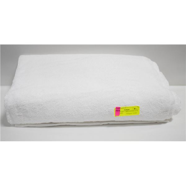 NEW SET OF 6 - 100% COTTON 33.5 X 16.5" WHITE