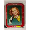 Image 1 : 1950'S COCA COLA SERVING TRAY GIRL WITH RED HAIR