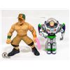 Image 1 : PAIR OF 14" JOHN CENA & 12" BUZZ LIGHT YEAR