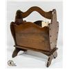 Image 1 : VINTAGE BILL BARNESS WOOD MAGAZINE RACK