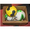 Image 1 : SOCCER LOT - SIZE 7 INDOOR SHOES, (3) BALLS