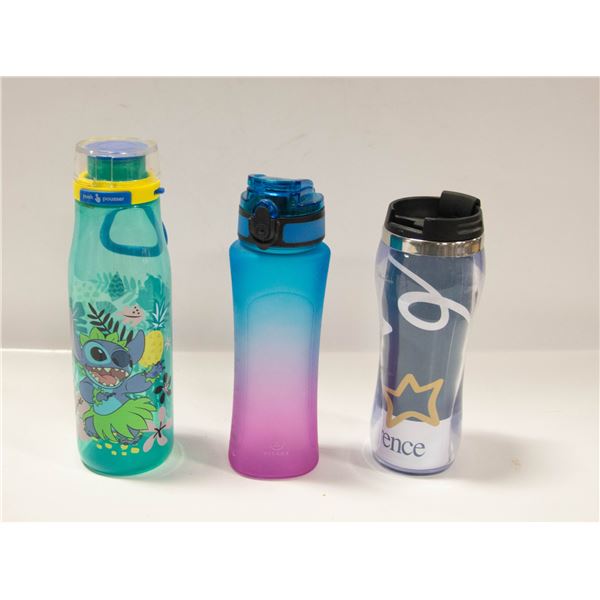 3 USED WATER BOTTLES