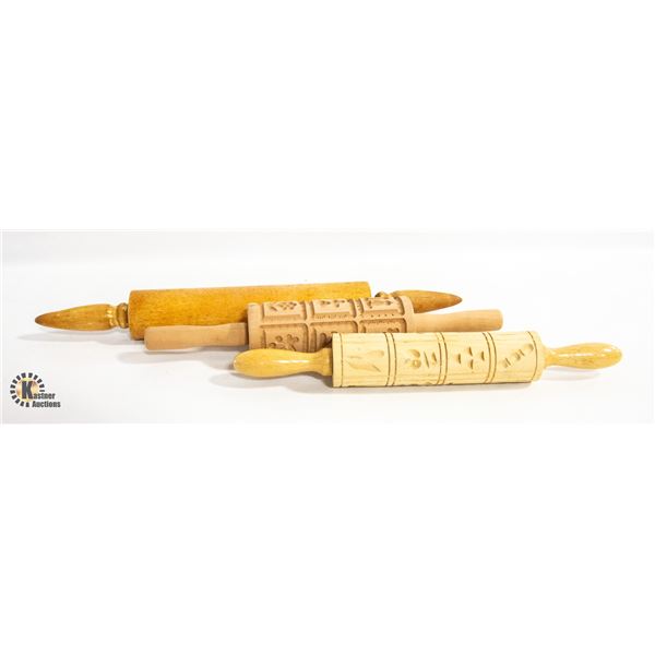 3 ROLLING PINS