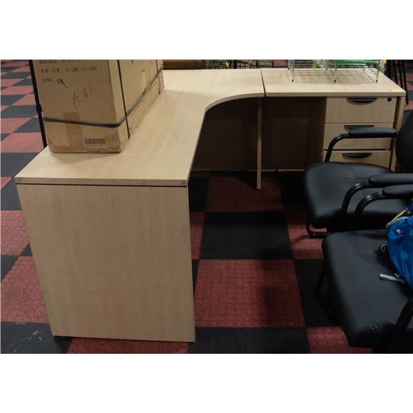 OFFICE DESK 3 PIECES H-29 W-66.5 L-66 INCHES