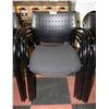 Image 1 : STACK OF 4 OFFICE CHAIRS STATIONARY