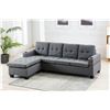 Image 1 : NEW IN BOX GREY FABRIC REVERSIBLE LSHAPE SECTIONAL