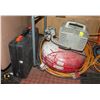Image 1 : AIR COMPRESSOR AND NAILER, (2) HOSES, (1) 10FT