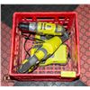 Image 1 : RYOBI 4 PIECE TOOL LOT INCL DRILL, RECIPROCATING
