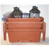 Image 1 : LOT OF DECK PLANTER POTS & DECK LIGHTS