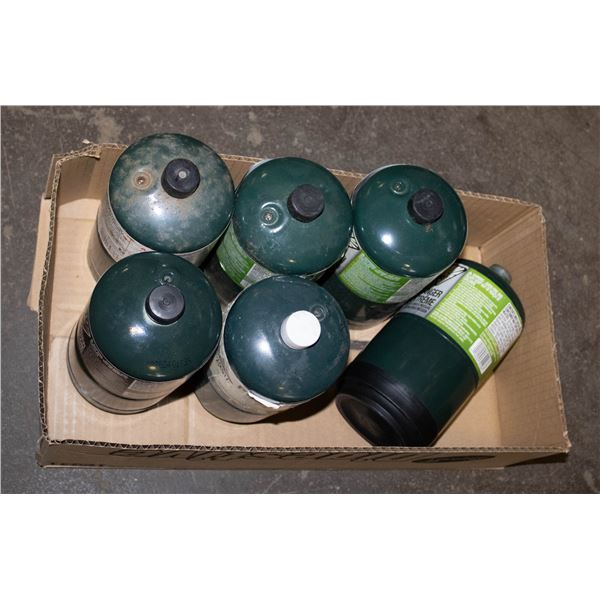 LOT OF 6 MINI PROPANE TANKS