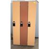 Image 1 : 3 SIDE-BY-SIDE ATTACHED METAL SCHOOL LOCKERS