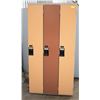 Image 1 : 3 SIDE-BY-SIDE ATTACHED METAL SCHOOL LOCKERS