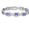 Image 1 : BARANOF JEWELERS: Tanzanite and Diamond Bracelet Set in 18K White Gold