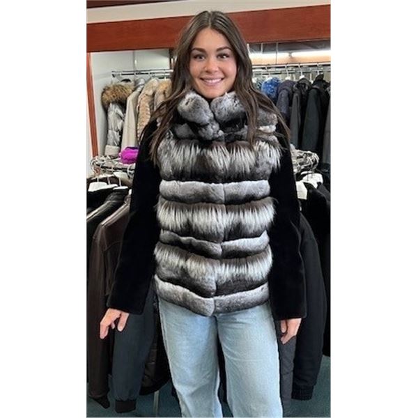 DAVID GREEN: Natural Chinchilla Jacket