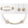 Image 1 : AFRICAN ELEPHANT HAIR: CZ Necklace, Lightweight Bracelet and Dangles