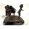 Image 1 : RUSSELL & MARY EDITH STACY: "Hide & Seek" - Beautiful S/N Hand Painted Bronze