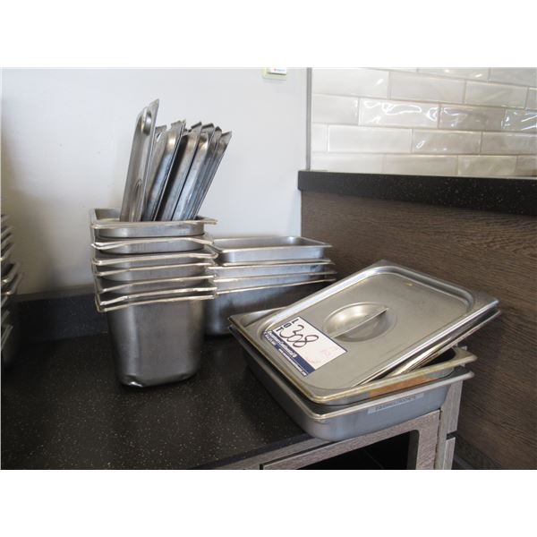 LOT DE 14 BOLS EN INOX ASSORTIS
