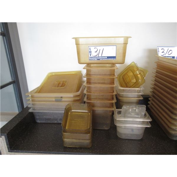 LOT DE 21 CONTENANTS EN PLASTIQUE DIVERS
