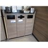 Image 1 : POUBELLE TRIPLE 42" X 21" X 45"