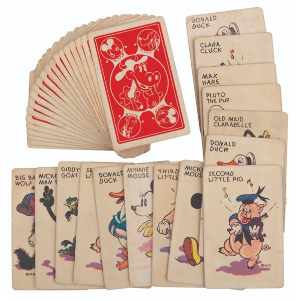 A Set of Mickey Mouse Old Maid Playing Cards.