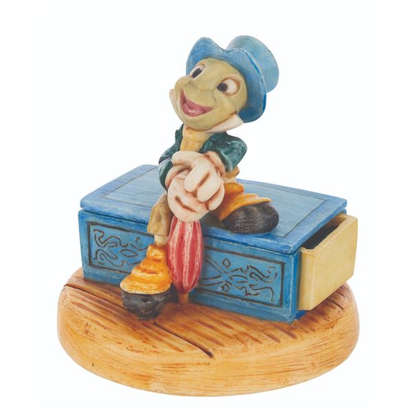 A Harmony Kingdom Jiminy Cricket Trinket Box Figurine.