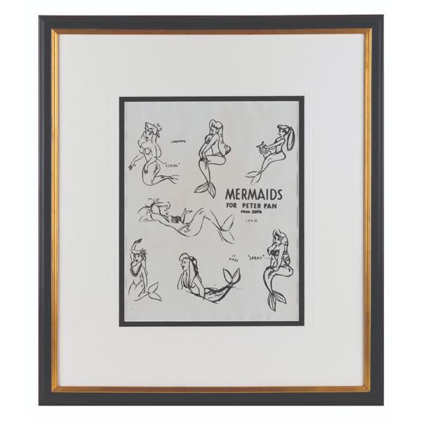 A "Peter Pan" Mermaids Model Sheet.