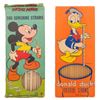 Image 1 : A Pair of 1950s Mickey & Donald Drinking Straw Boxes.
