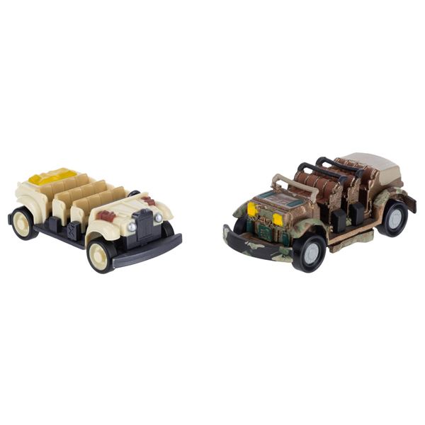 A Pair of Indiana Jones Adventure Ride Vehicle Toys.