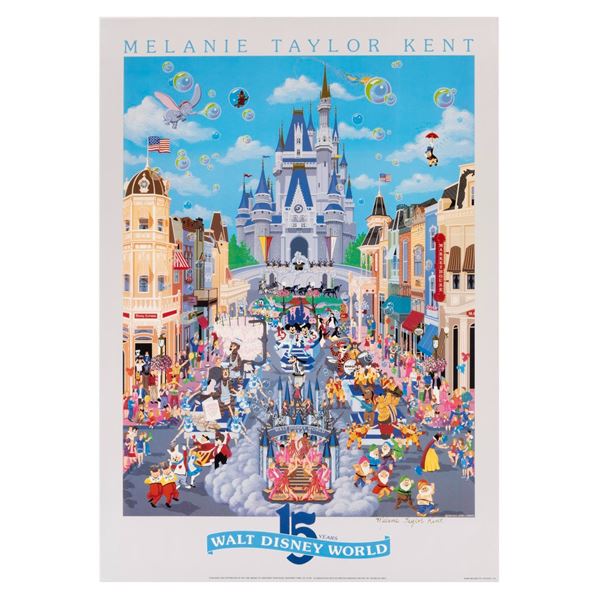 A Signed Walt Disney World 15th Anniversary Print.
