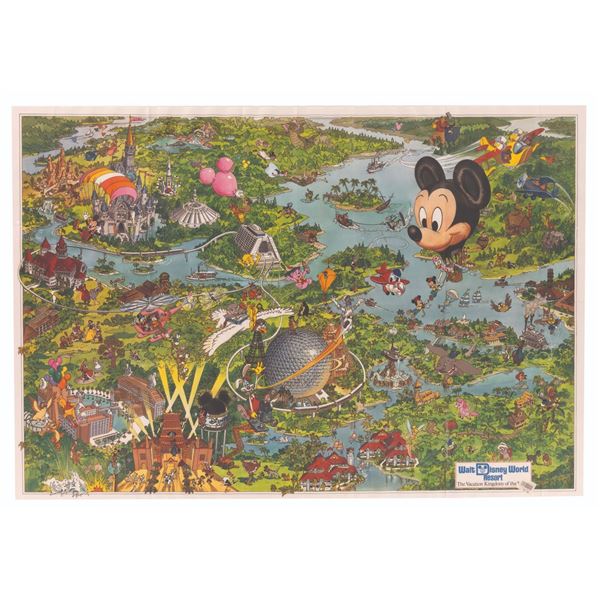 A Pair of Walt Disney World Resort Souvenir Maps.