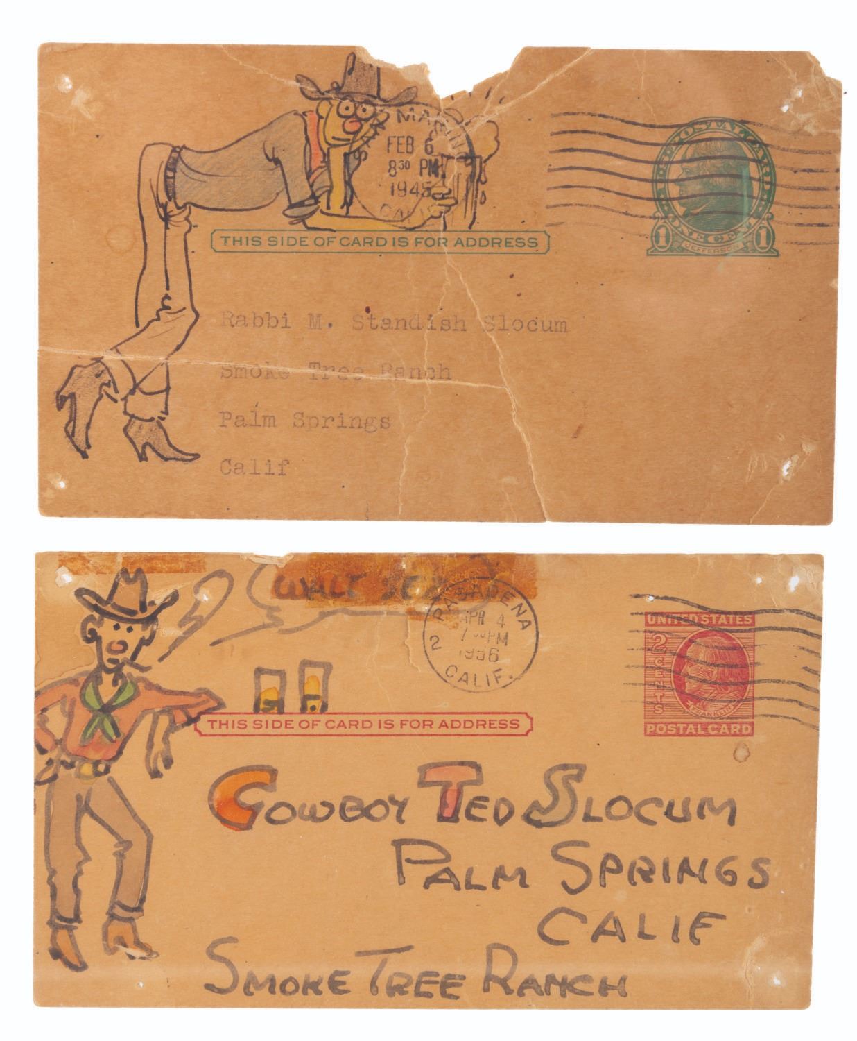 Smoke Tree Ranch Pin A Pair of Smoke Tree Ranch Postcards.