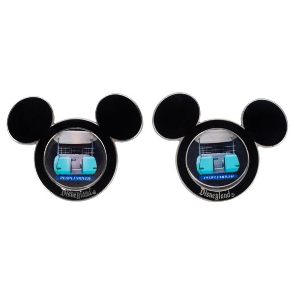 A Pair of Mickey Ear Photo Frame PeopleMover Pins.