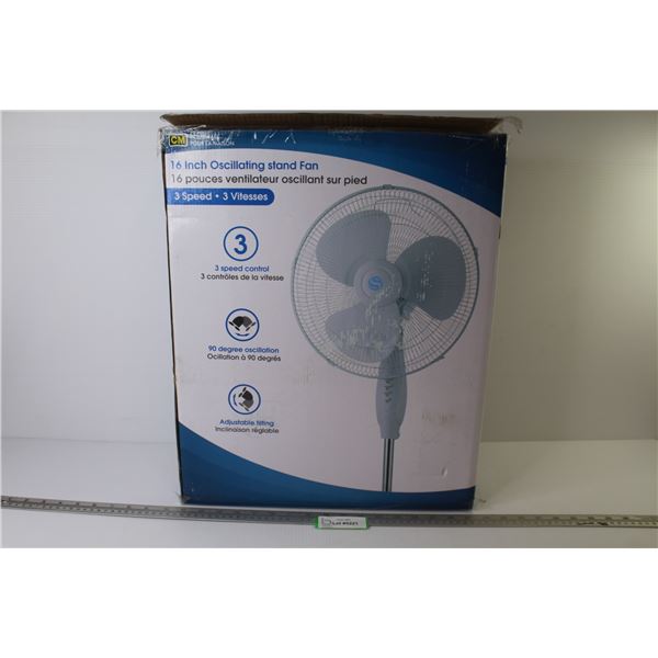 CM - 16" Oscillating Stand Fan (nib - box opened)