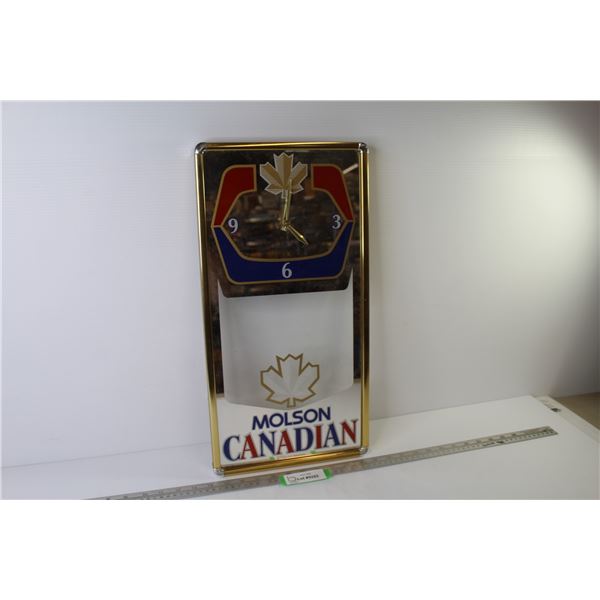 Molson Canadian Mirror Clock (untested)