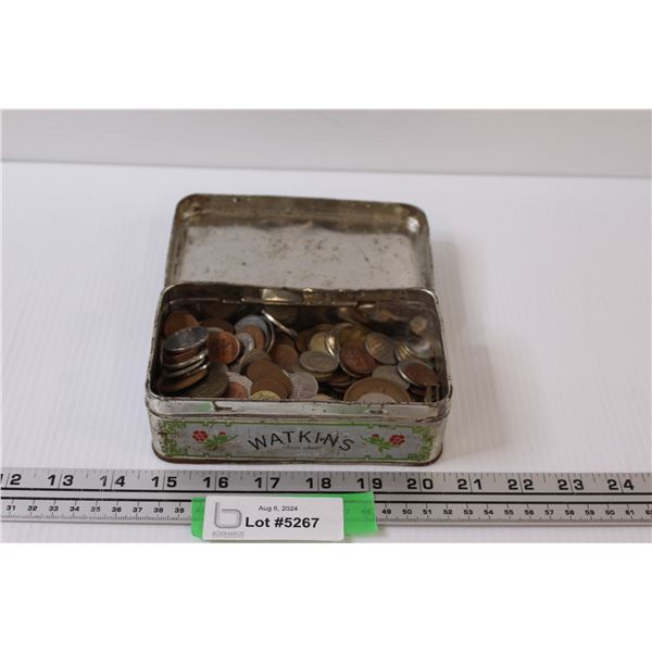 Watkins Tin Full of Coins