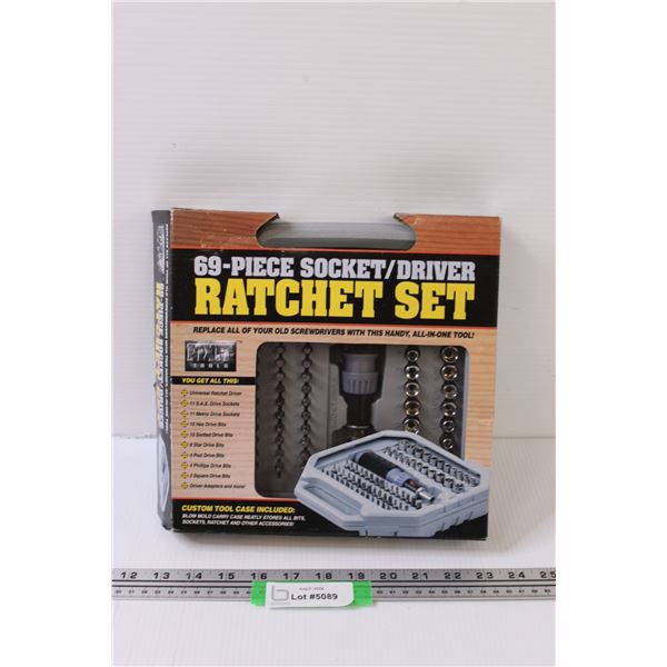 69 - Piece Socket/Driver Ratchet Set Imperial & Metric - As is