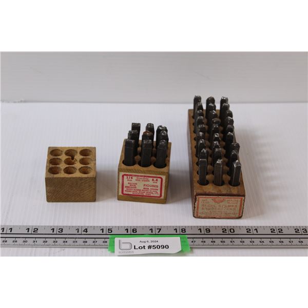 (2) Letter & Number Punch Set: 1/4'' & 3/16'' - As is