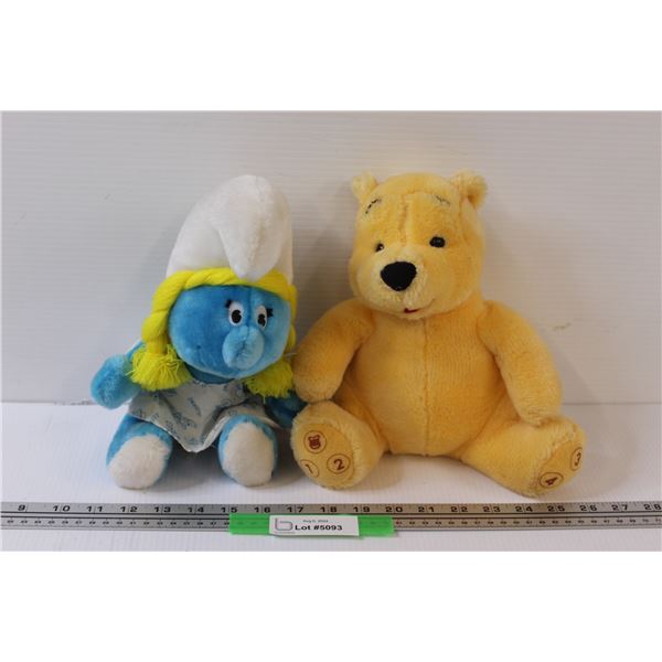 Smurfette Stuffy & Stuffy Bear - As is
