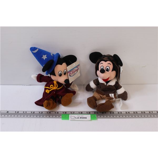 (2) Disney Store Mickey Mouse Beanies - As is