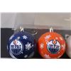 Image 2 : (3) Edmonton Oilers Christmas Ornaments