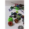 Image 2 : Beyblades (6) Rippers (12) Cords (6) Beyblades With Some Parts Missing