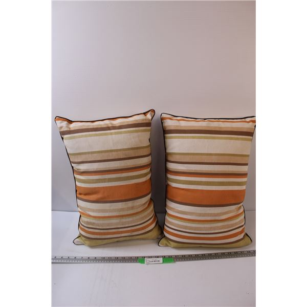 (2)Outdoor Pillow/Cushions - 20" x 12"