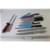 Image 1 : (9) Knives - (2) Knife Sharpening Steel