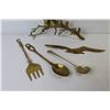 Image 3 : Brass Items - Cat Wall Hanger - Bird - Large Cutlery
