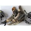 Image 4 : Men's Skates (Size 8) - (2) Jr. Hockey Helmets