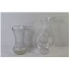 Image 2 : (2) Glass Vases - (2) Plastic Measuring Cups - Metal Picture/Plate Stand w/Birds