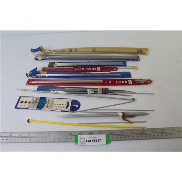 Assortment of Knitting Needles