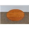 Image 2 : ** Wooden Oval End Table - 23" Wide x 22" Tall